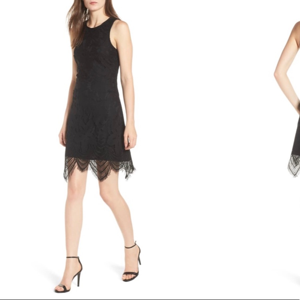 Love, Fire Scallop Lace Bodycon Dress